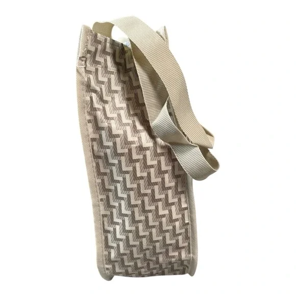 Lululemon Athletica Reusable Tote Bag Small Grey And Cream - Picture 6 of 9